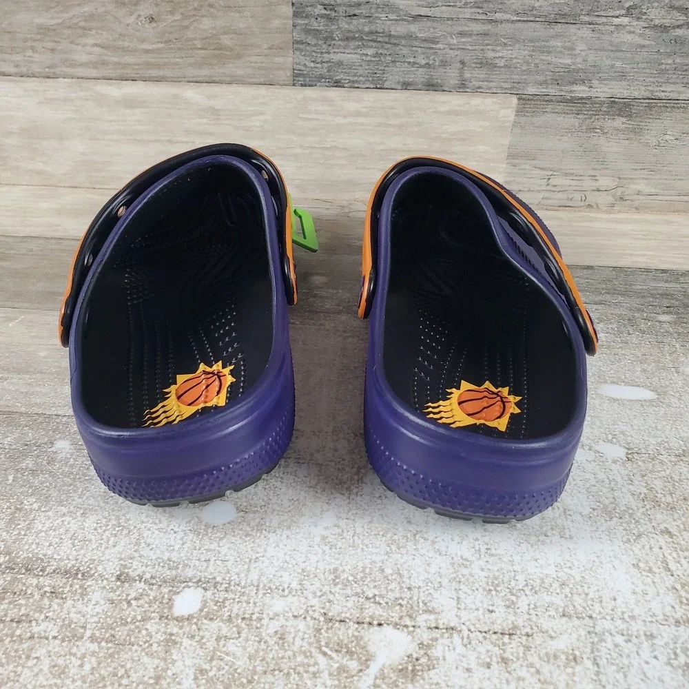 Crocs NBA Phoenix Suns Classic Womens Clogs Sz 9 Purple Rubber Slingback